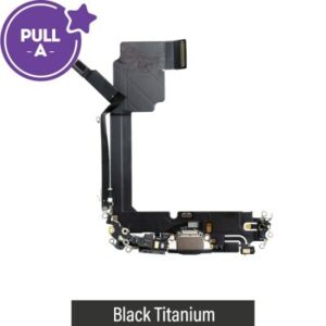 Charging Port for iPhone 15 Pro Max (PULL-A)-Black Titanium
